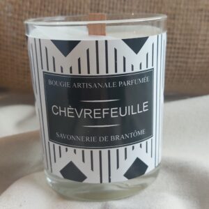 Bougie mèche de bois - Chèvrefeuille