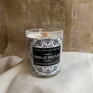 Bougie mèche de bois - Vanille des Îles