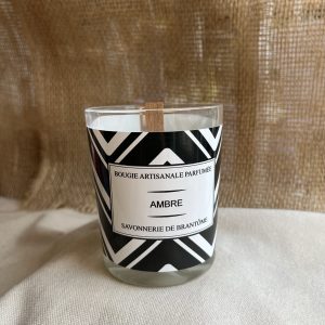 Bougie mèche de bois - Ambre