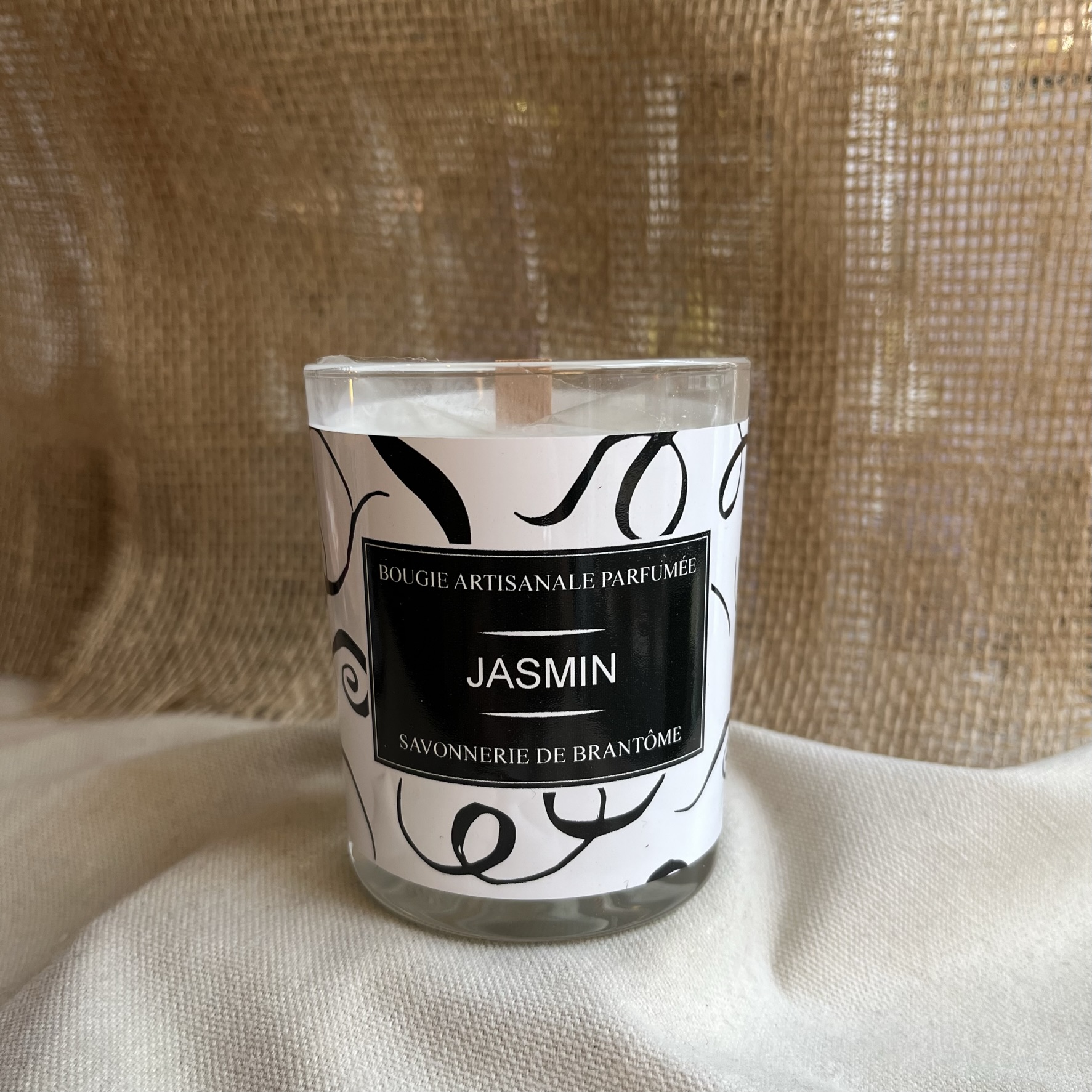 Bougie mèche de bois - Jasmin