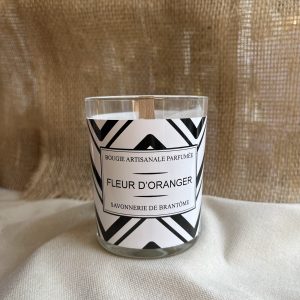 Bougie mèche de bois - Fleur d'oranger