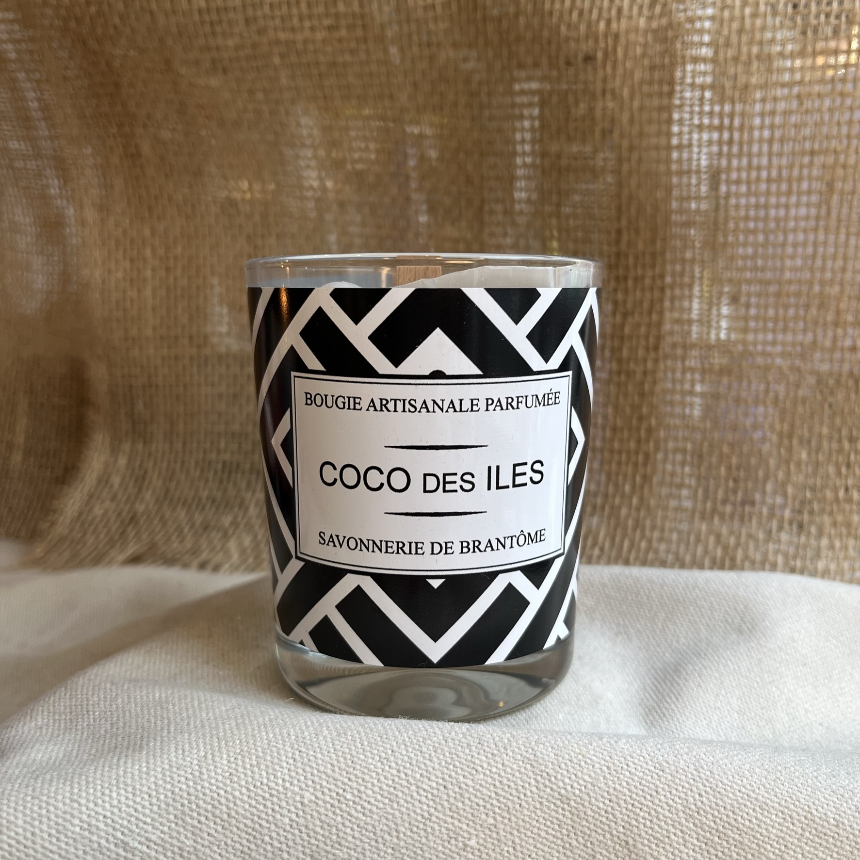 Bougie mèche de bois - Coco des Îles