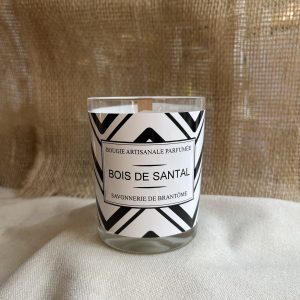 Bougie mèche de bois - Bois de santal