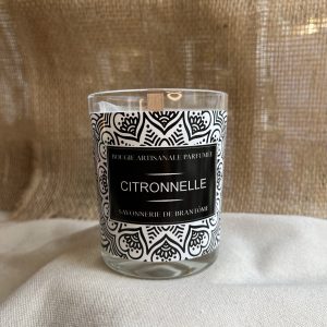 Bougie mèche de bois - Citronnelle