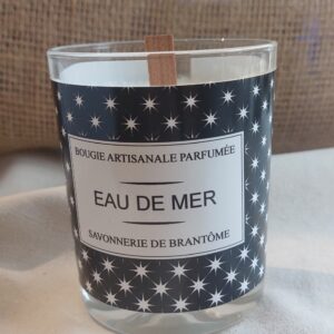 Bougie mèche de bois - Eau de Mer